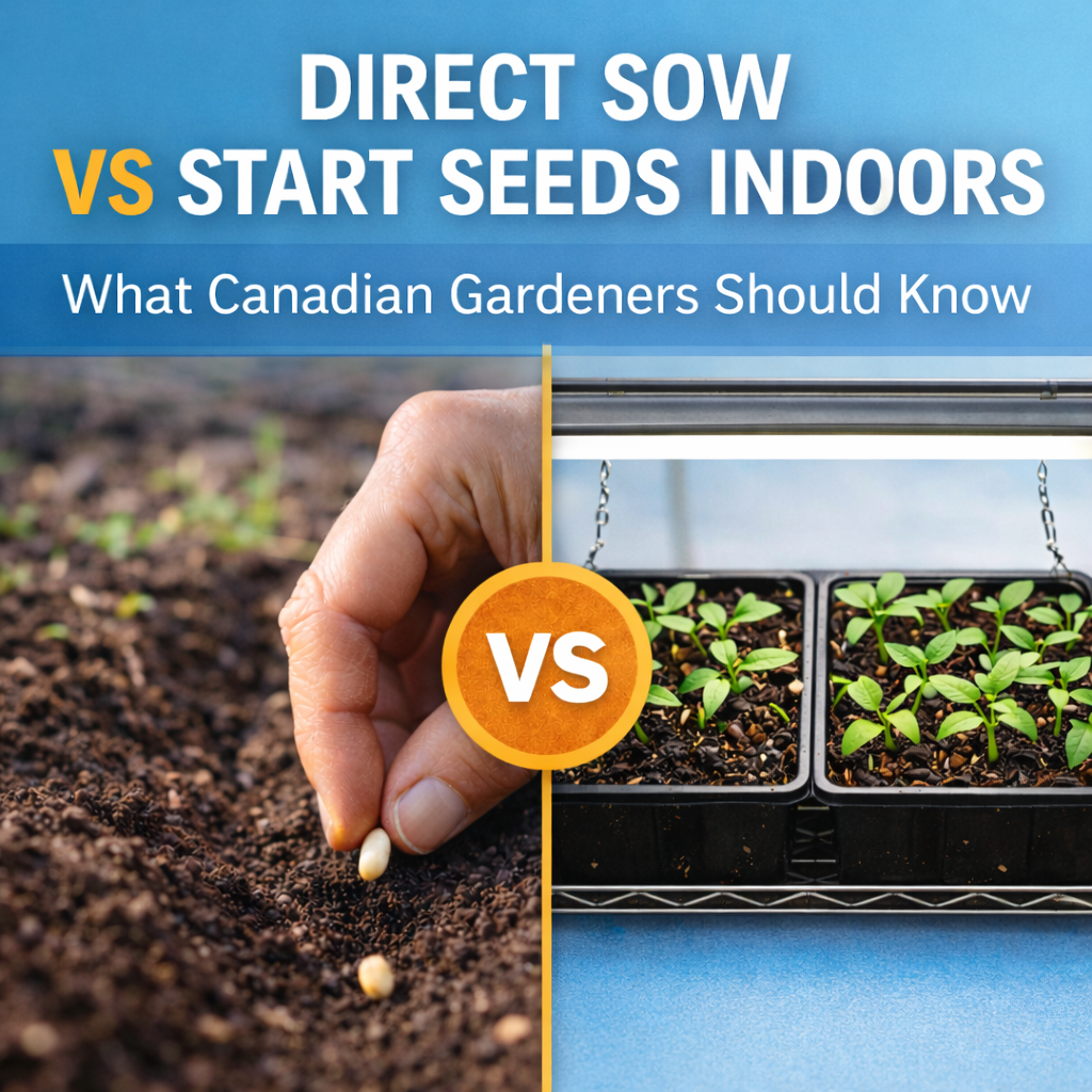 Direct Sow vs Start Seeds Indoors: What Canadian Gardeners Should Know